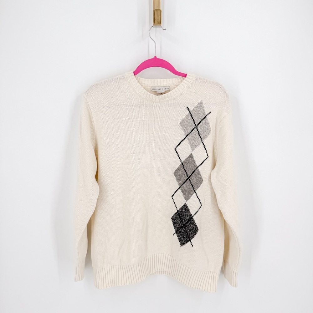 Geoffrey Beene Cream Knit Sweater